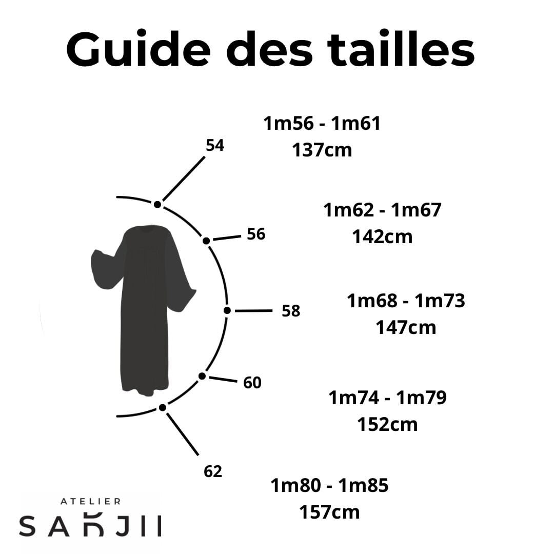 Guide des tailles atelier sadjii 